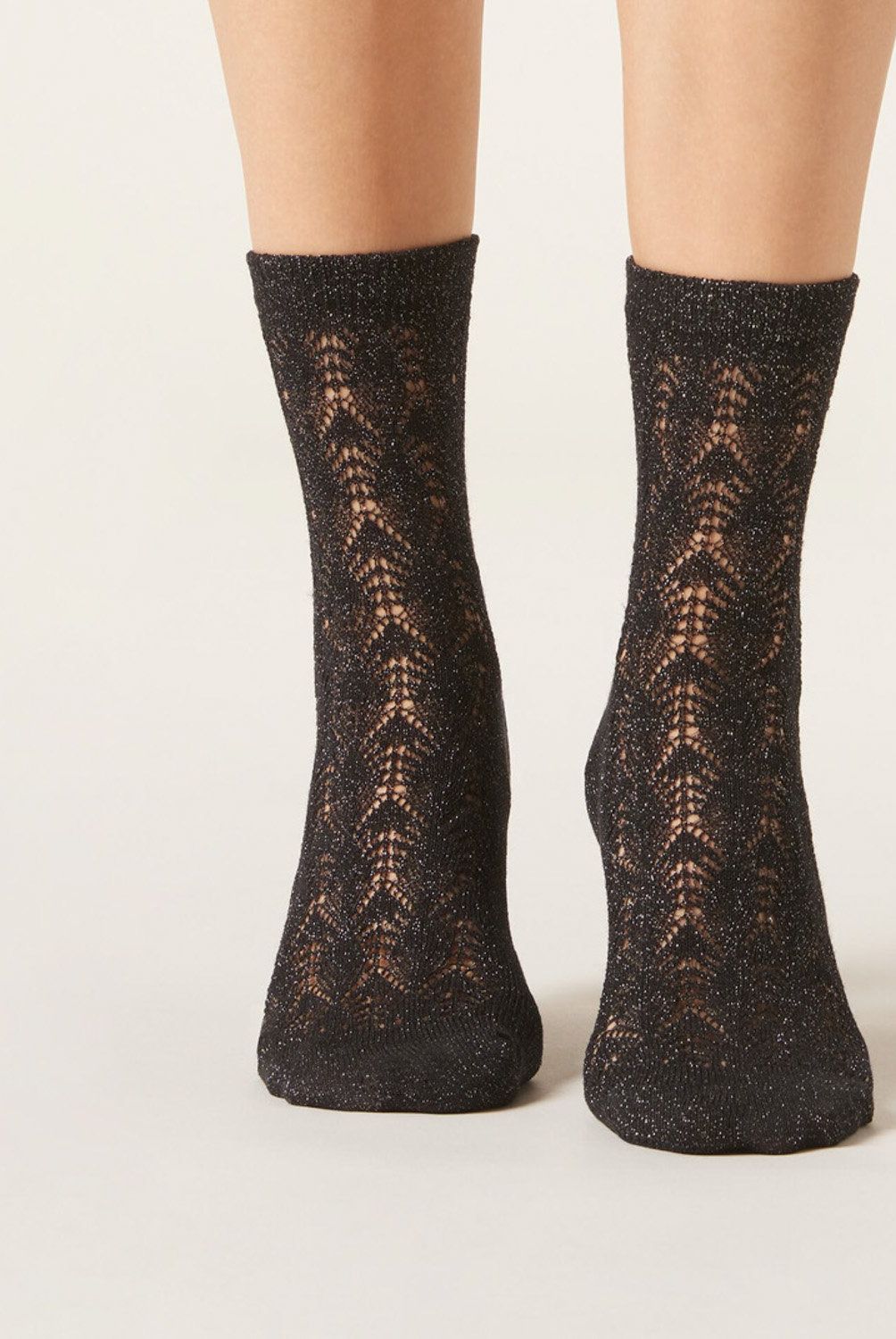 CALZEDONIA - Calcetines Con Cashmere Calados Mujer Calzedonia
