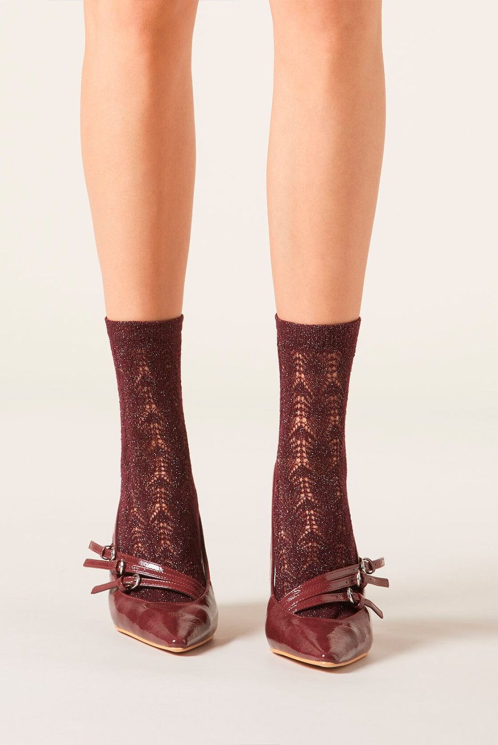 CALZEDONIA - Calcetines Con Cashmere Calados Mujer Calzedonia