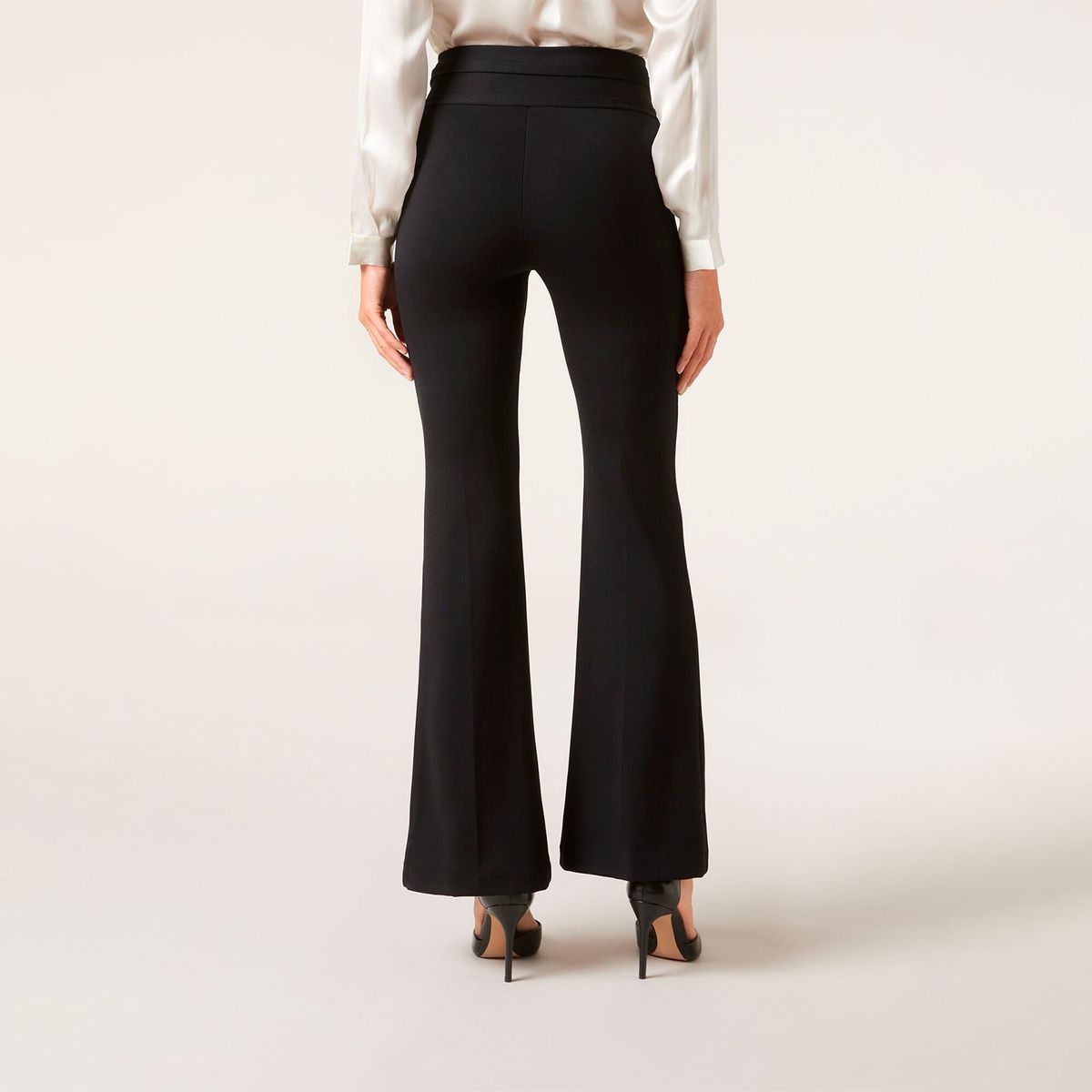 CALZEDONIA - Pantalón Flare Sailor Efecto Shapping con Detalle Botones Mujer Calzedonia
