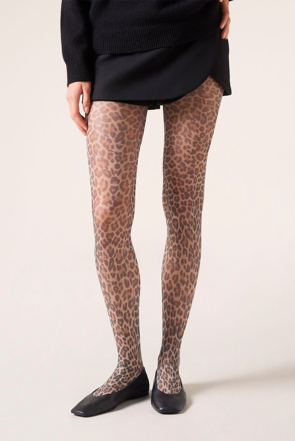CALZEDONIA - Panty Transparentes de 30 Denier Estampado Animal Print Mujer Calzedonia