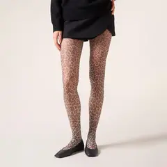 CALZEDONIA - Panty Transparentes de 30 Denier Estampado Animal Print Mujer