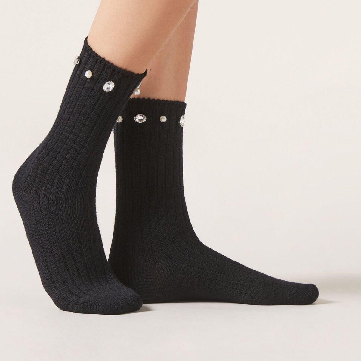 CALZEDONIA - Calcetines Con Cashmere Con Aplicaciones Mujer Calzedonia