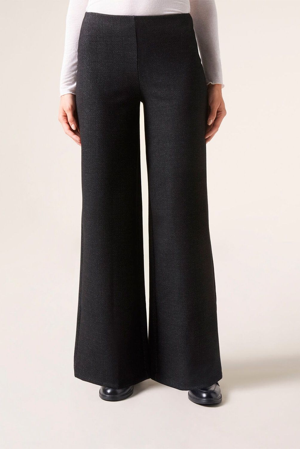 CALZEDONIA - Pantalón Palazzo Efecto Espiga Mujer Calzedonia
