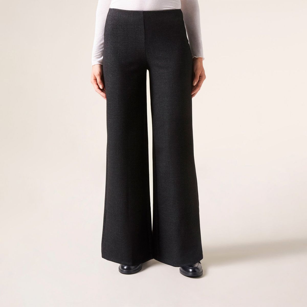 CALZEDONIA - Pantalón Palazzo Efecto Espiga Mujer Calzedonia