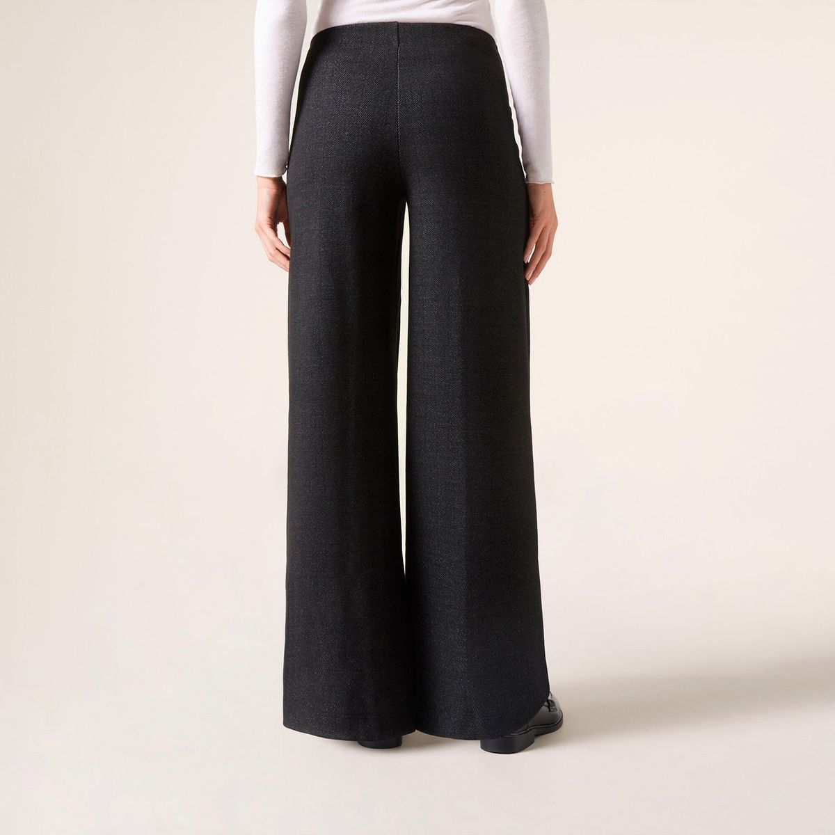 CALZEDONIA - Pantalón Palazzo Efecto Espiga Mujer Calzedonia