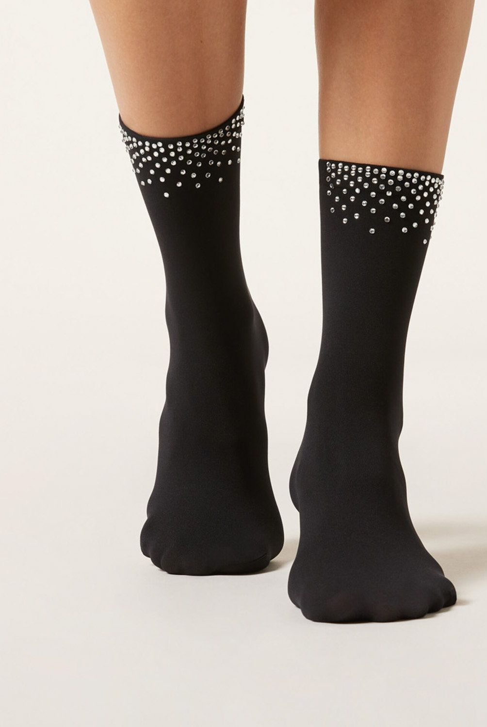 CALZEDONIA - Calcetines Cortos Lycra Con Apliques Mujer Calzedonia