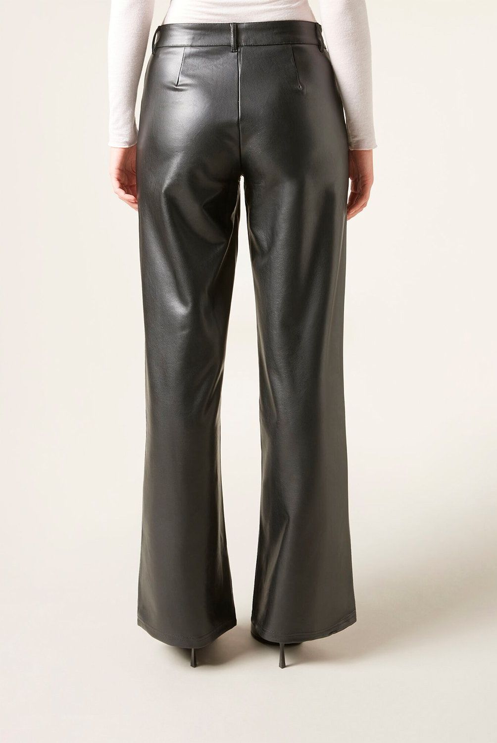 CALZEDONIA - Pantalón Recto Efecto Piel con Pinzas Mujer Calzedonia