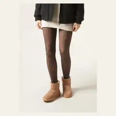 CALZEDONIA - Panty Térmico Efecto Transparente 30 Deniers con Lunares Mujer