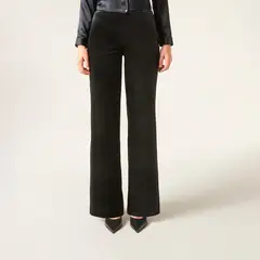 CALZEDONIA - Pantalón Palazzo Terciopelo con Strass Mujer