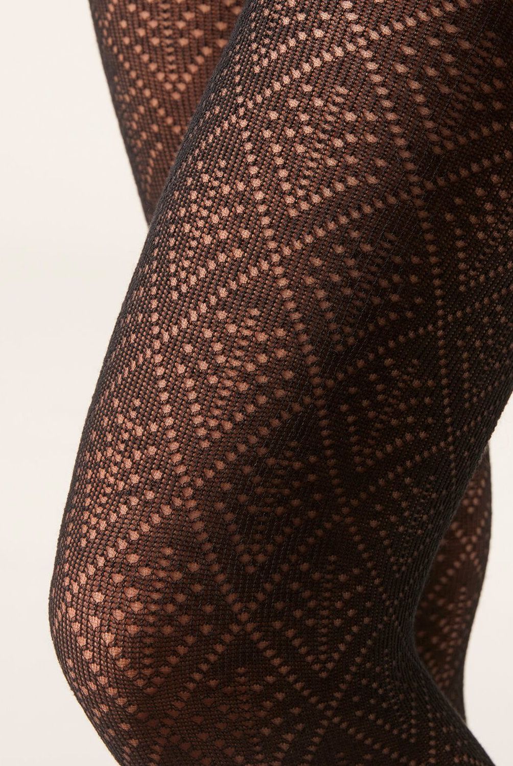 CALZEDONIA - Panty Con Cashmere Con Calado Mujer Calzedonia