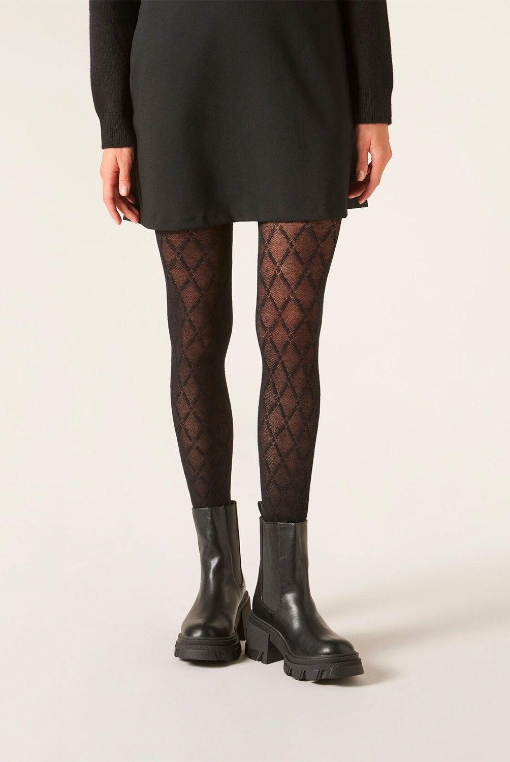 CALZEDONIA - Panty Con Cashmere Rombos Mujer Calzedonia