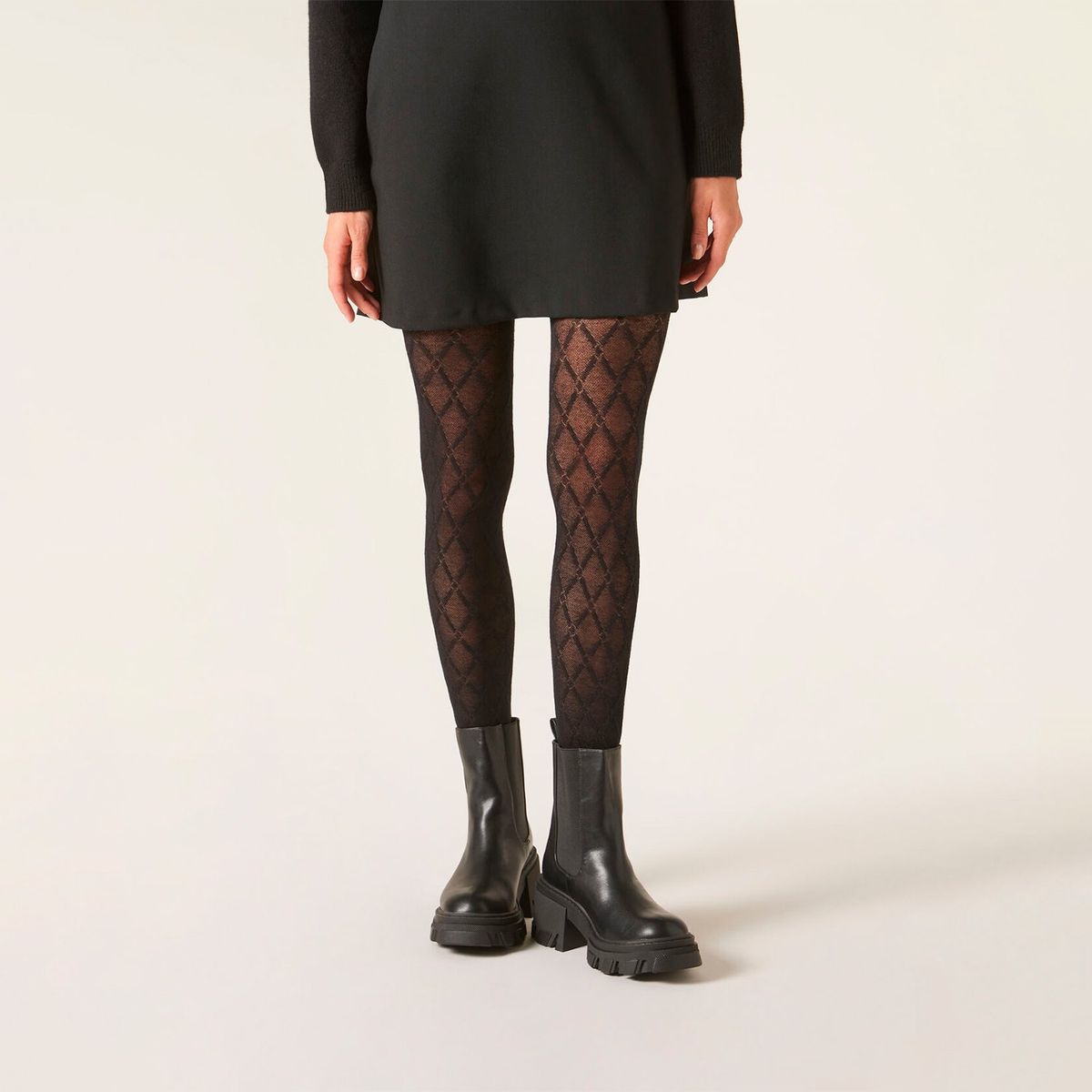 CALZEDONIA - Panty Con Cashmere Rombos Mujer Calzedonia