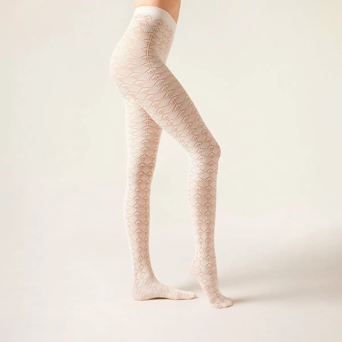 CALZEDONIA - Panty Opacas de 100 Denier con Calado Mujer Calzedonia