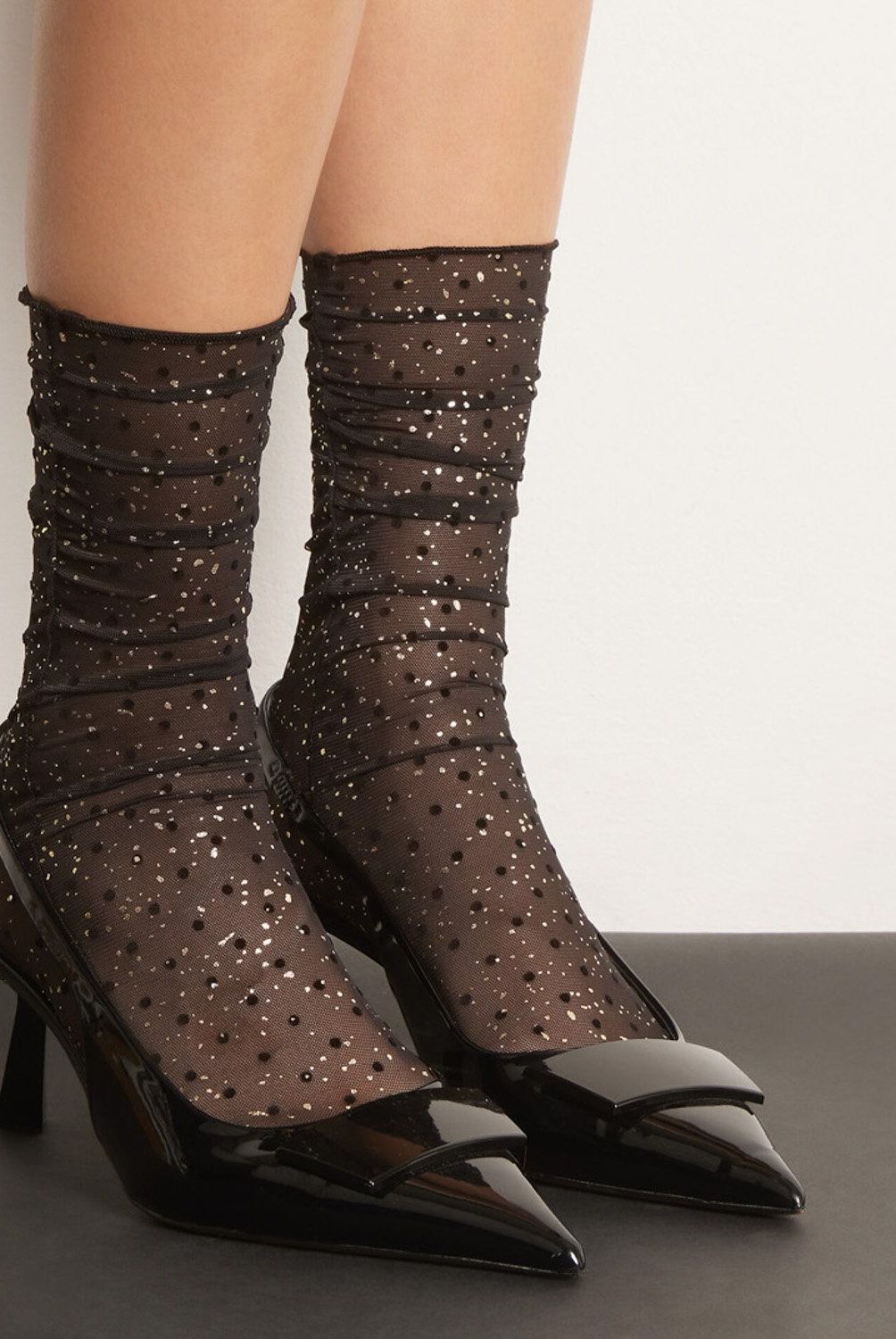 CALZEDONIA - Calcetines Cortos Lycra Tul Glitter Y Lunares Mujer Calzedonia