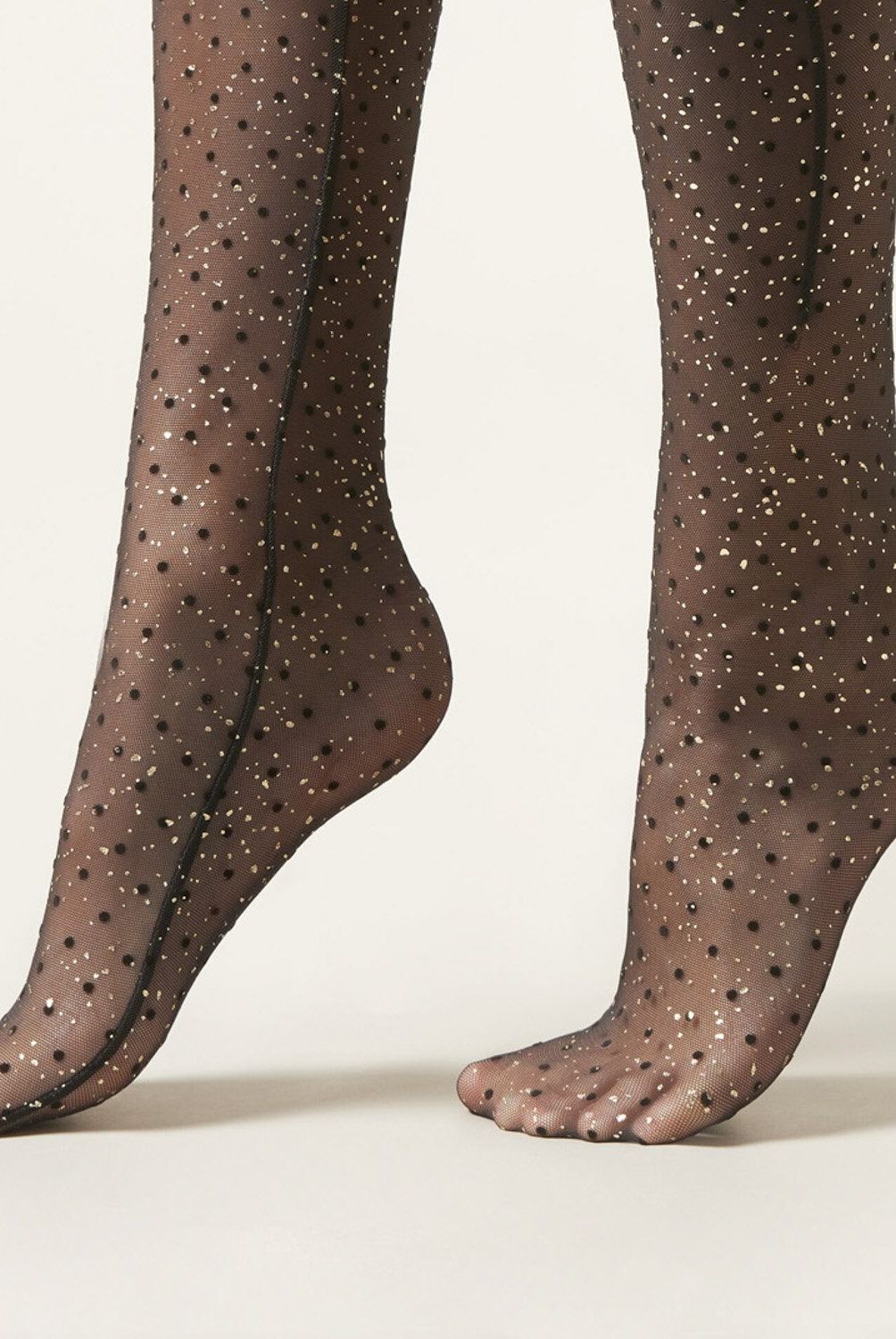CALZEDONIA - Calcetines Cortos Lycra Tul Glitter Y Lunares Mujer Calzedonia