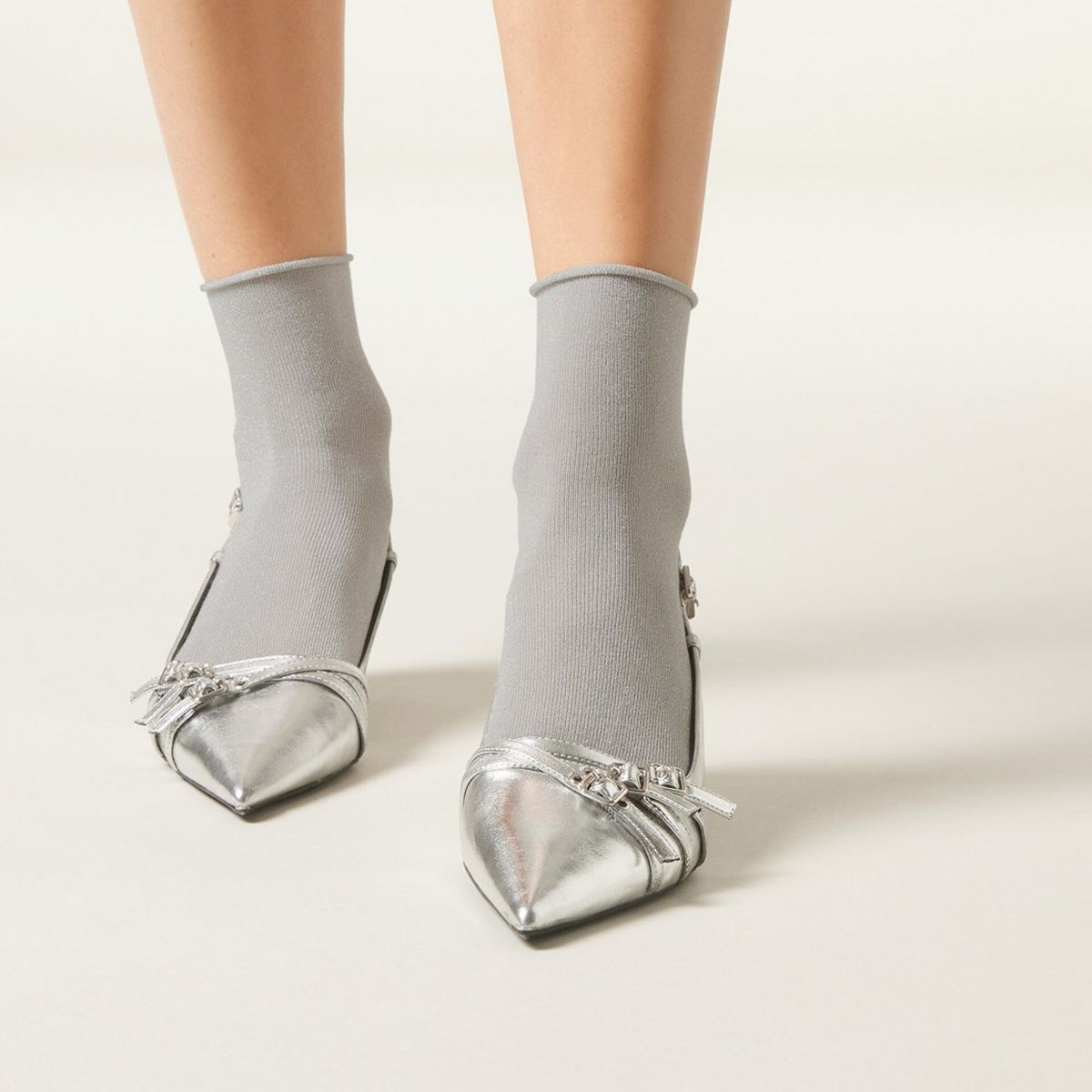 CALZEDONIA - Calcetines Cortos Con Glitter Mujer Calzedonia