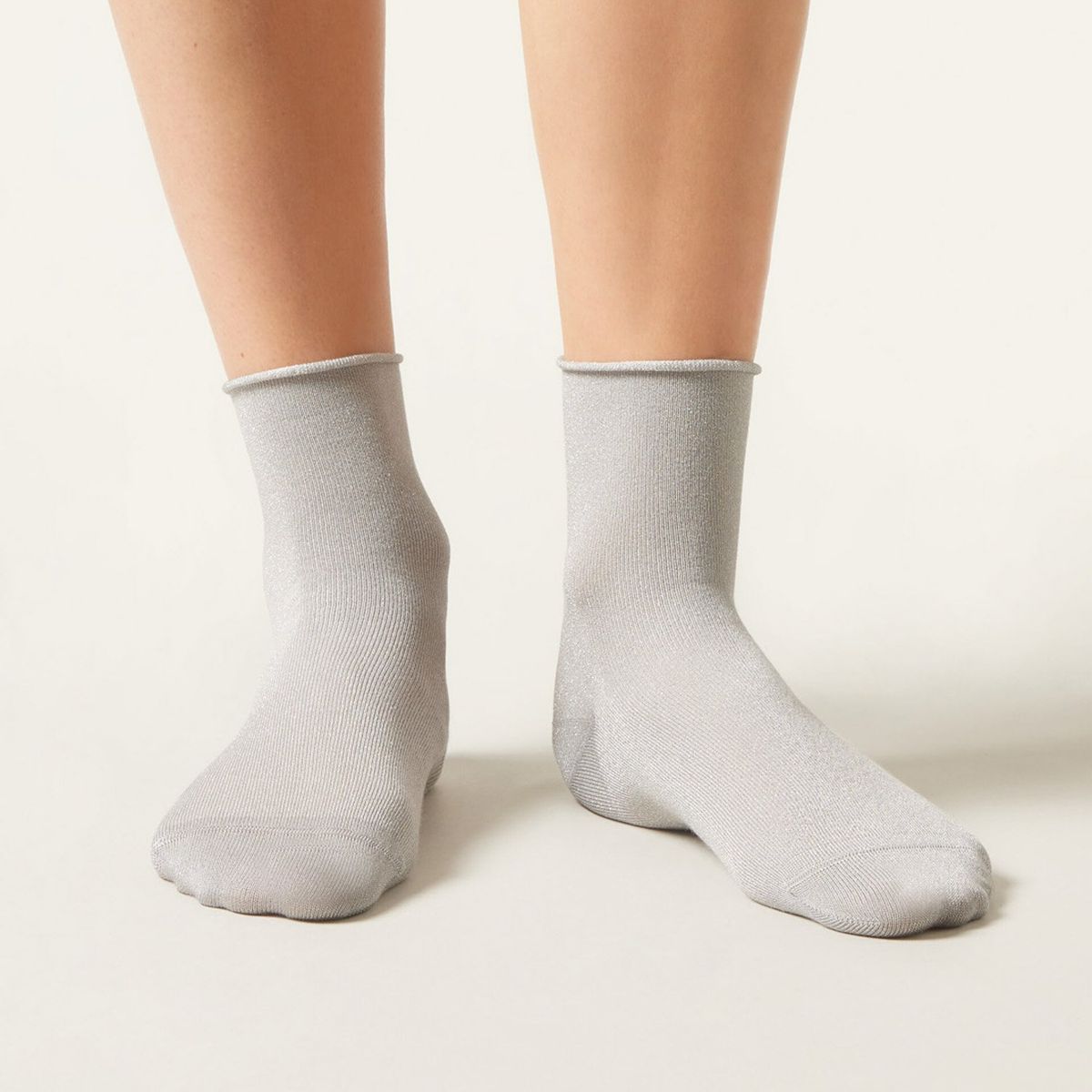 CALZEDONIA - Calcetines Cortos Con Glitter Mujer Calzedonia