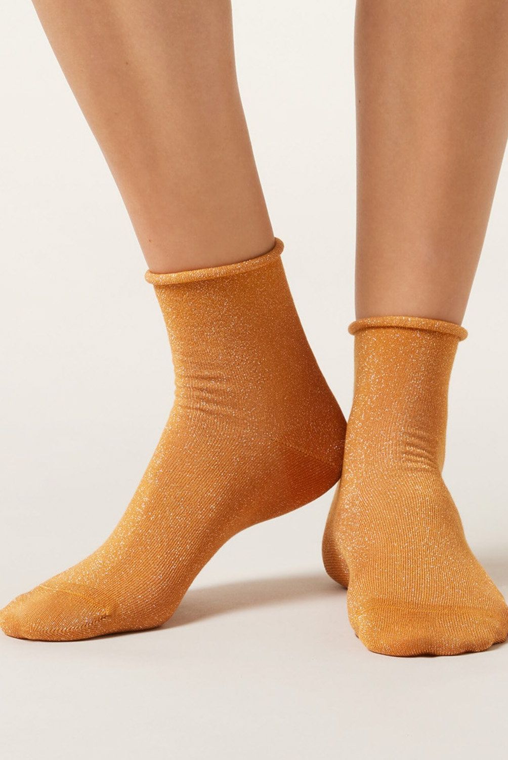 CALZEDONIA - Calcetines Cortos Con Glitter Mujer Calzedonia