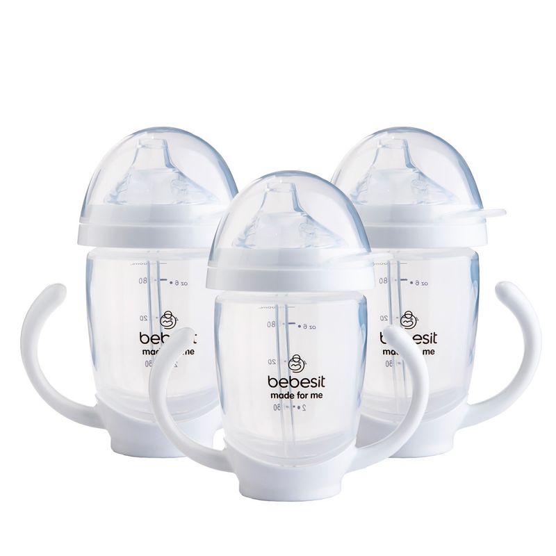 BEBESIT - Vaso de Entrenamiento Pack x 3 200ml Antiderrame 3M+ Bebesit