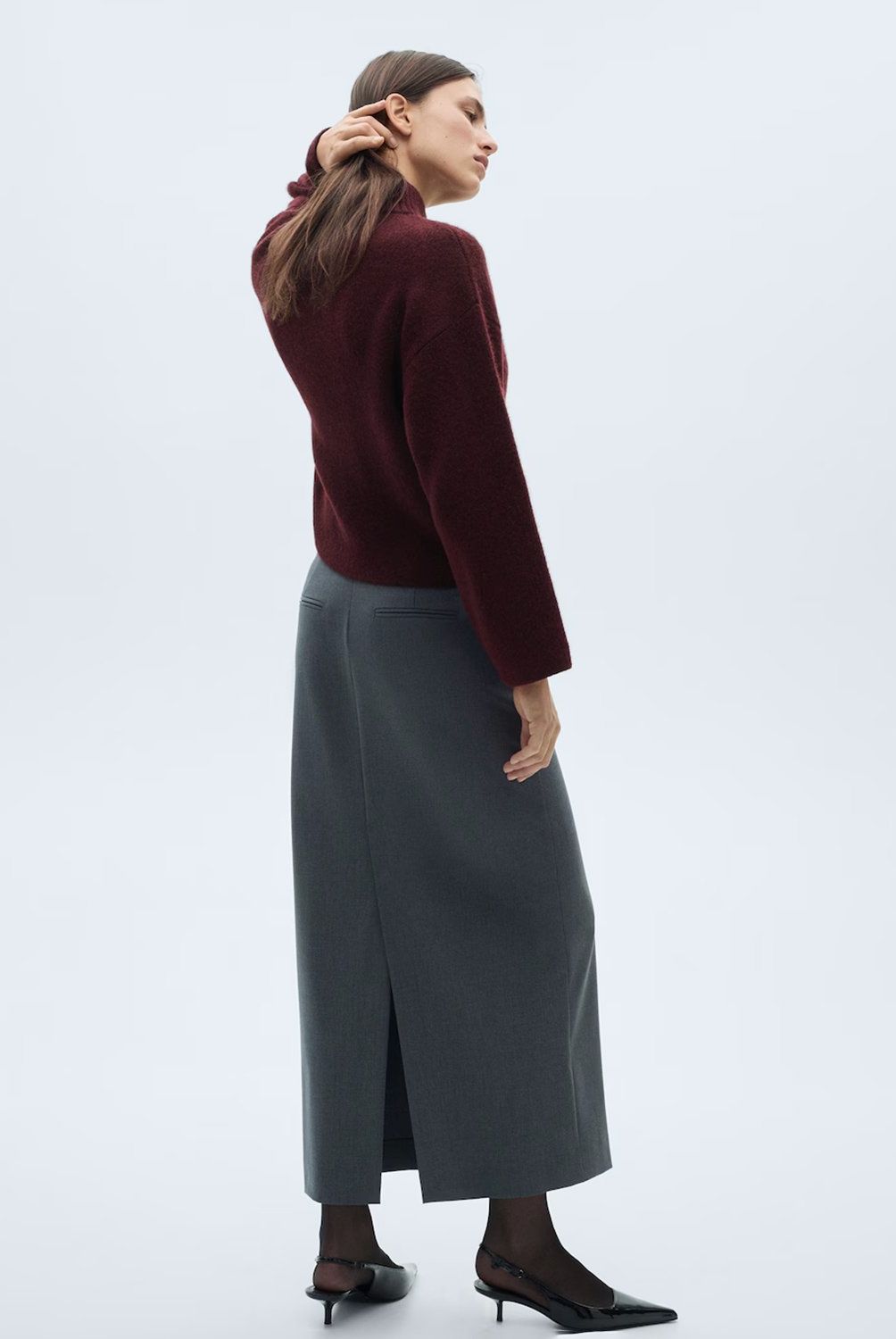 MANGO - Sweater Punto Cuello Vuelto Mujer Mango