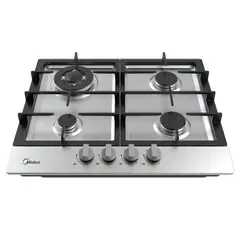 MIDEA - Encimera a Gas 4 Quemadores Hierro Fundido MG60SK005