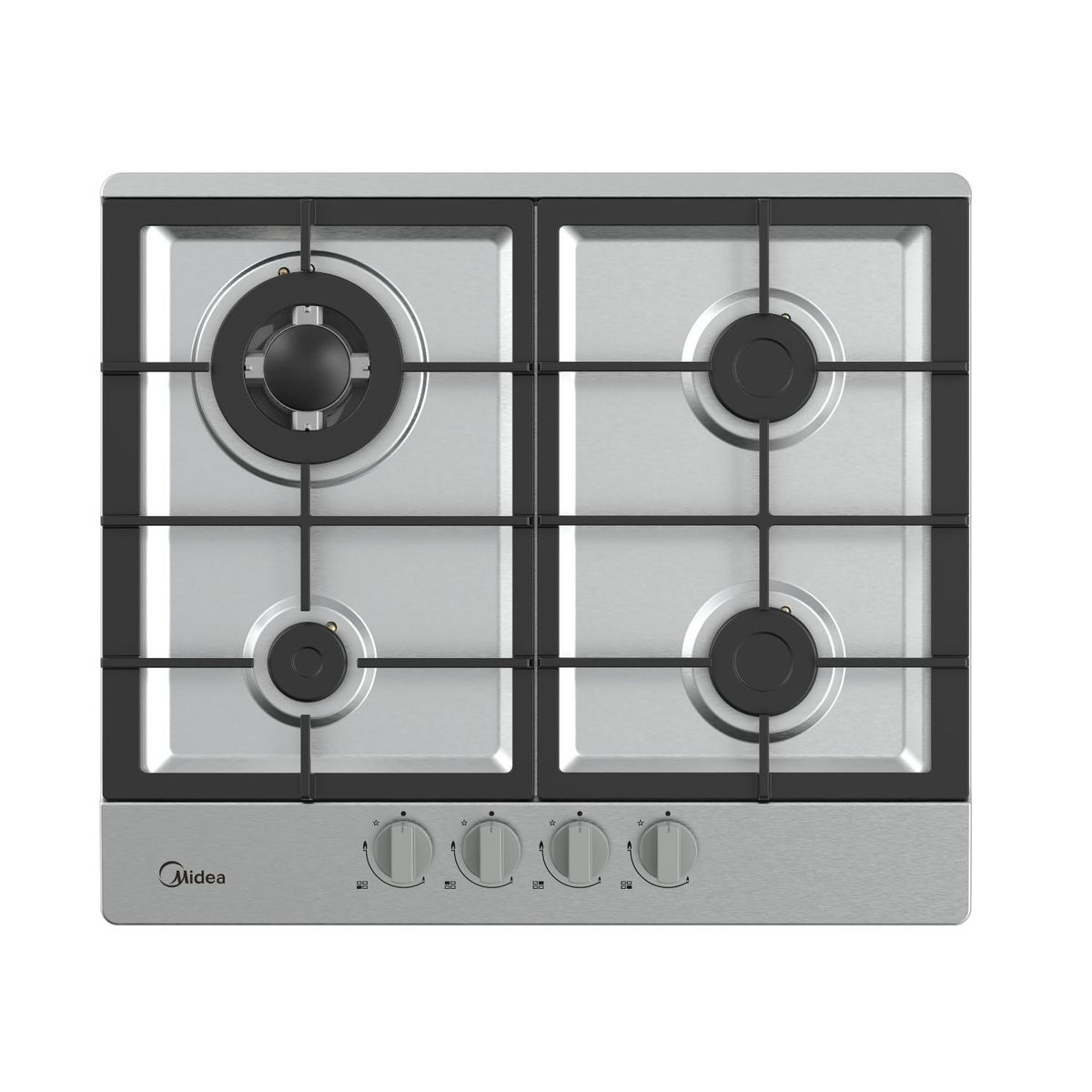 MIDEA - Encimera a Gas 4 Quemadores Hierro Fundido MG60SK005 Midea