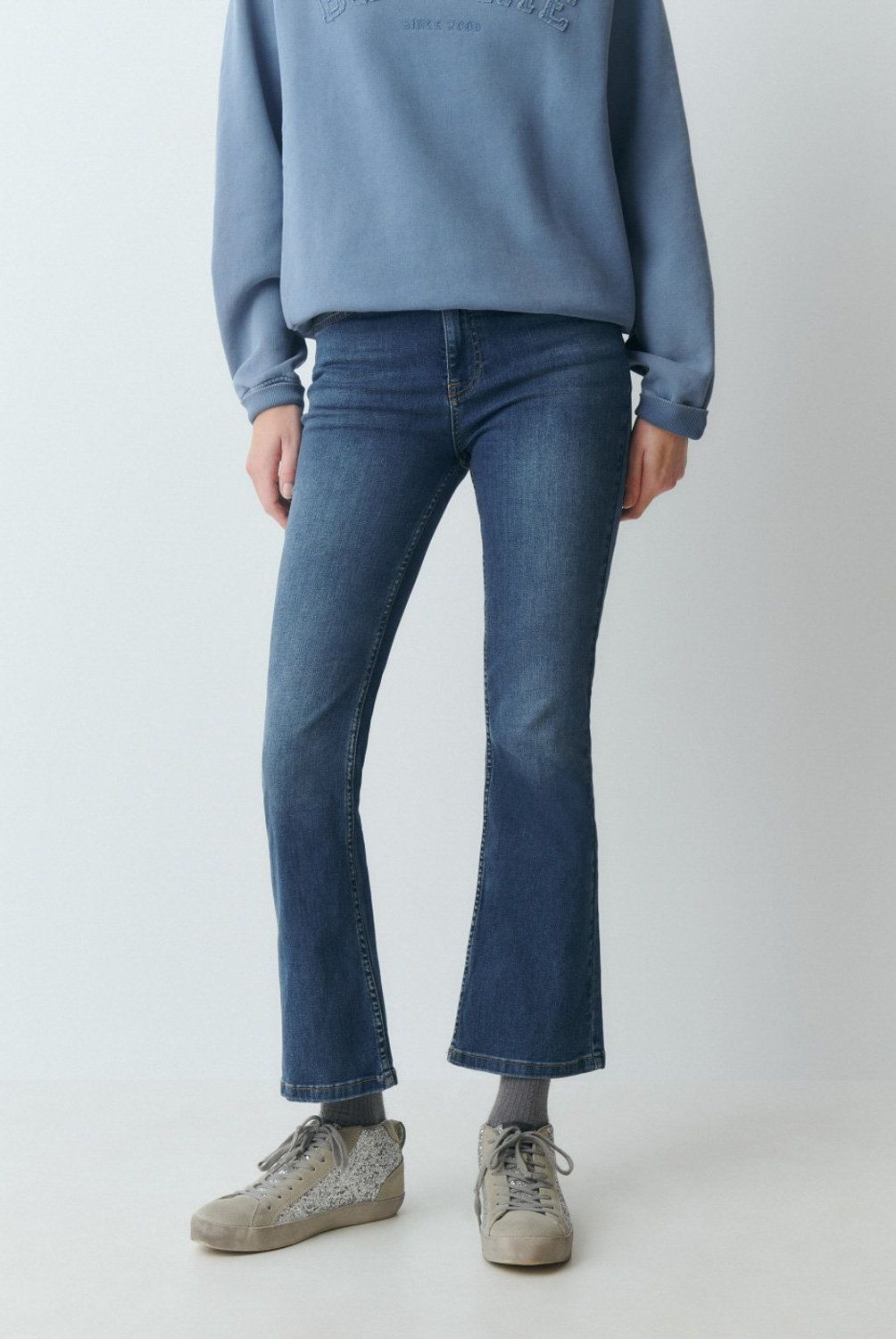 BROWNIE - Jeans Flare Cropped Mujer Brownie