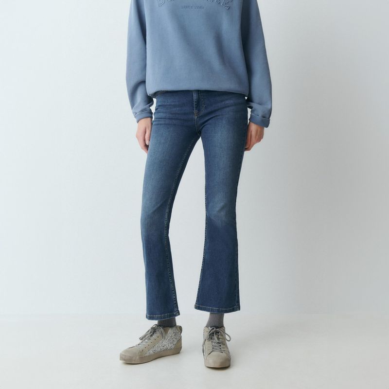 BROWNIE - Jeans Flare Cropped Mujer Brownie
