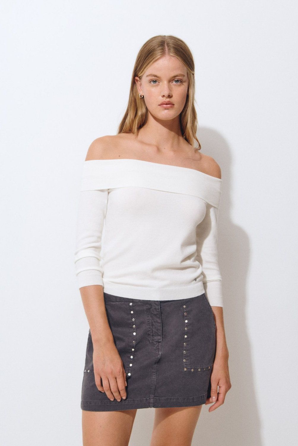 BROWNIE - Sweater Cuello Bardot Mujer Brownie