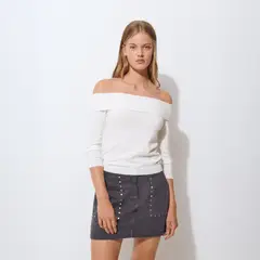BROWNIE - Sweater Cuello Bardot Mujer