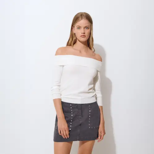 BROWNIE - Sweater Cuello Bardot Mujer