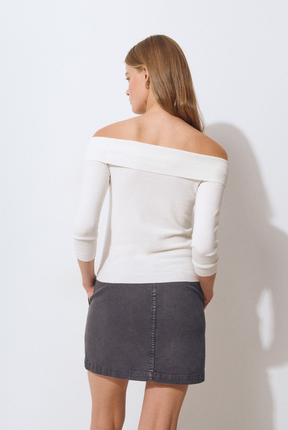BROWNIE - Sweater Cuello Bardot Mujer Brownie