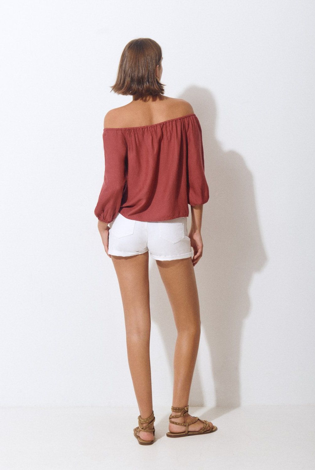 BROWNIE - Blusa Offshoulder Smocks Mujer Brownie