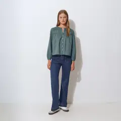 BROWNIE - Jeans Culotte Bajo Desdoblado Mujer