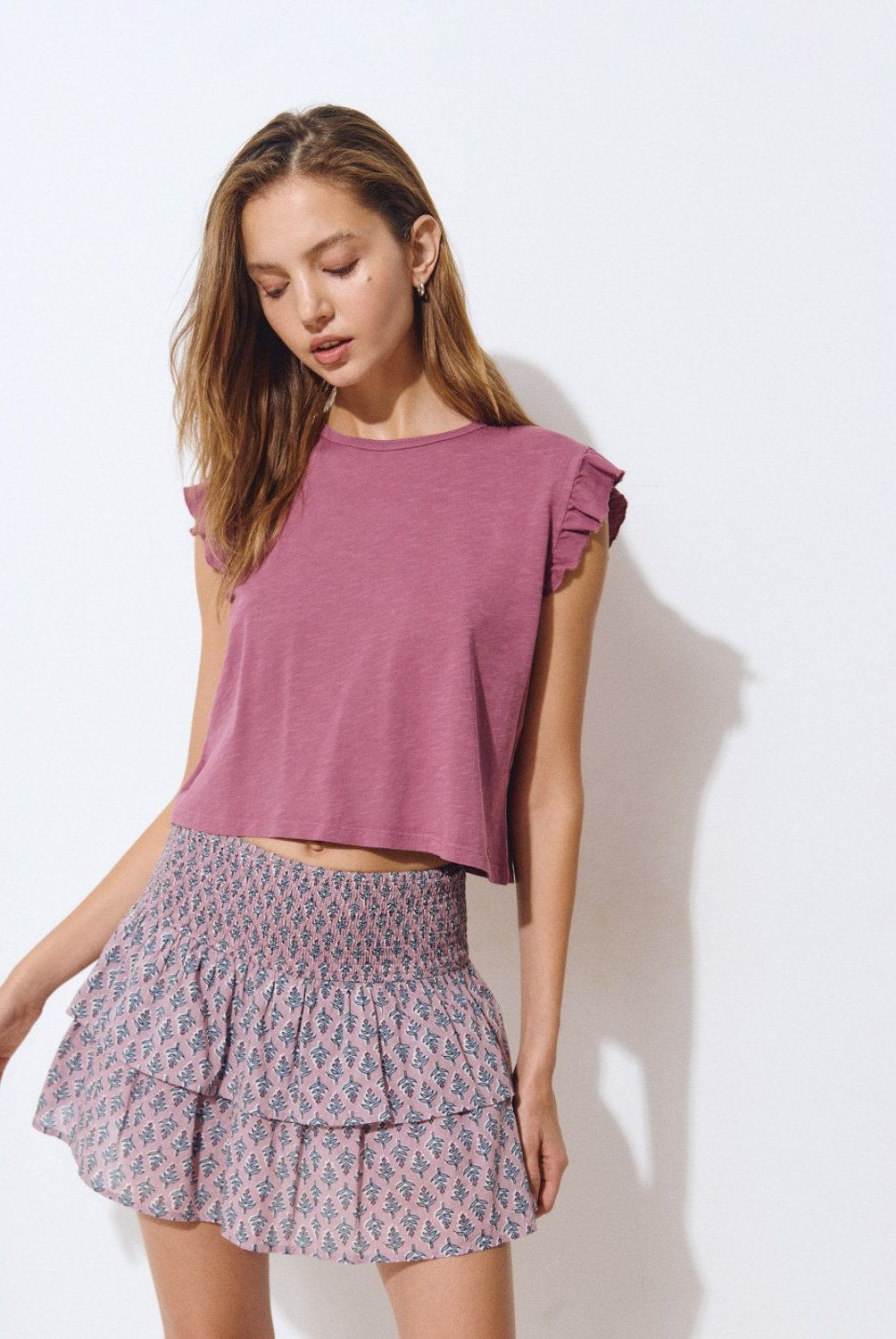 BROWNIE - Polera Tirante Volante Mujer Brownie