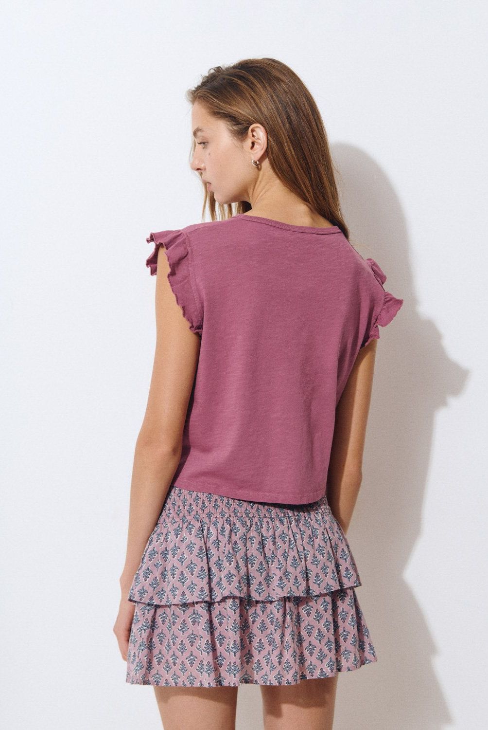 BROWNIE - Polera Tirante Volante Mujer Brownie