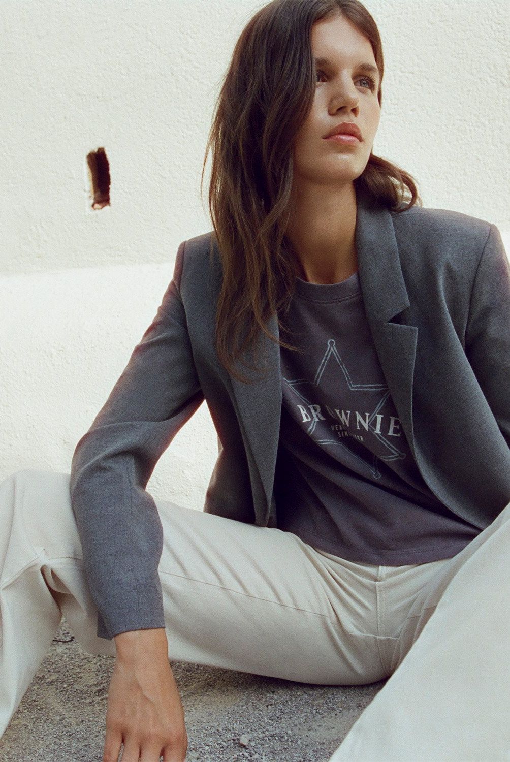 BROWNIE - Chaqueta Recta Sastre Mujer Brownie