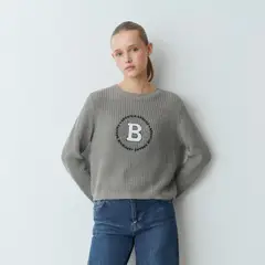 BROWNIE - Sweater Escudo Bordado Mujer