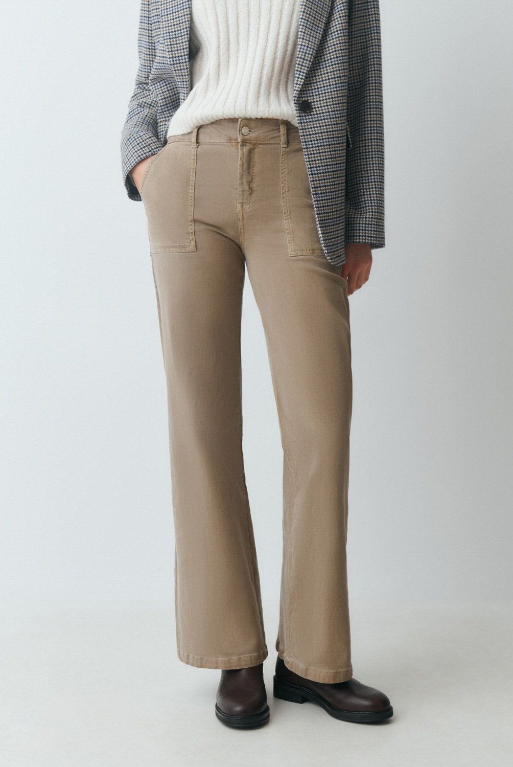 BROWNIE - Pantalón Culotte con Bolsillos Frontales Mujer Brownie