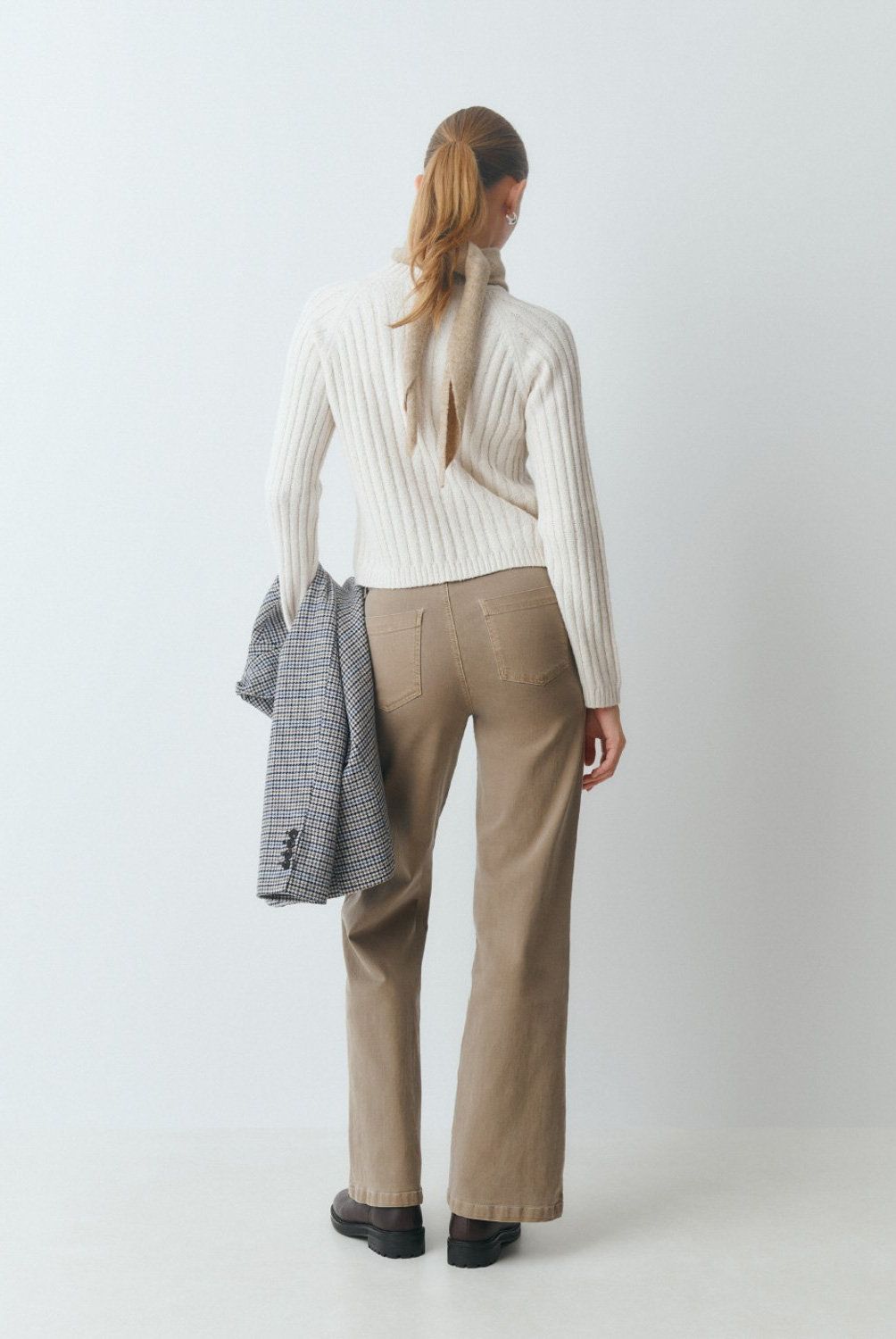 BROWNIE - Pantalón Culotte con Bolsillos Frontales Mujer Brownie