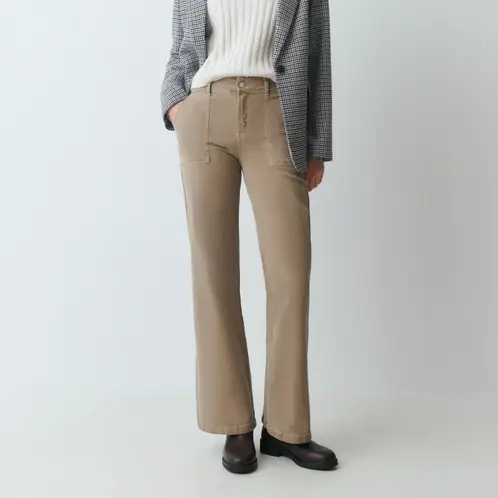 BROWNIE - Pantalón Culotte con Bolsillos Frontales Mujer