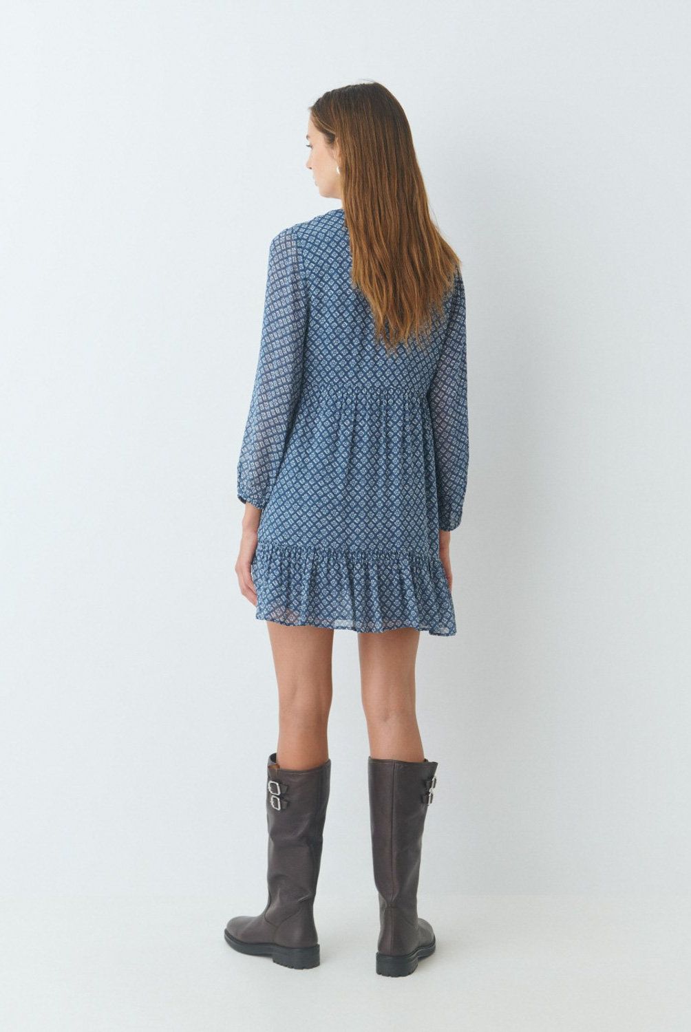 BROWNIE - Vestido Estampado Fluido Mujer Brownie