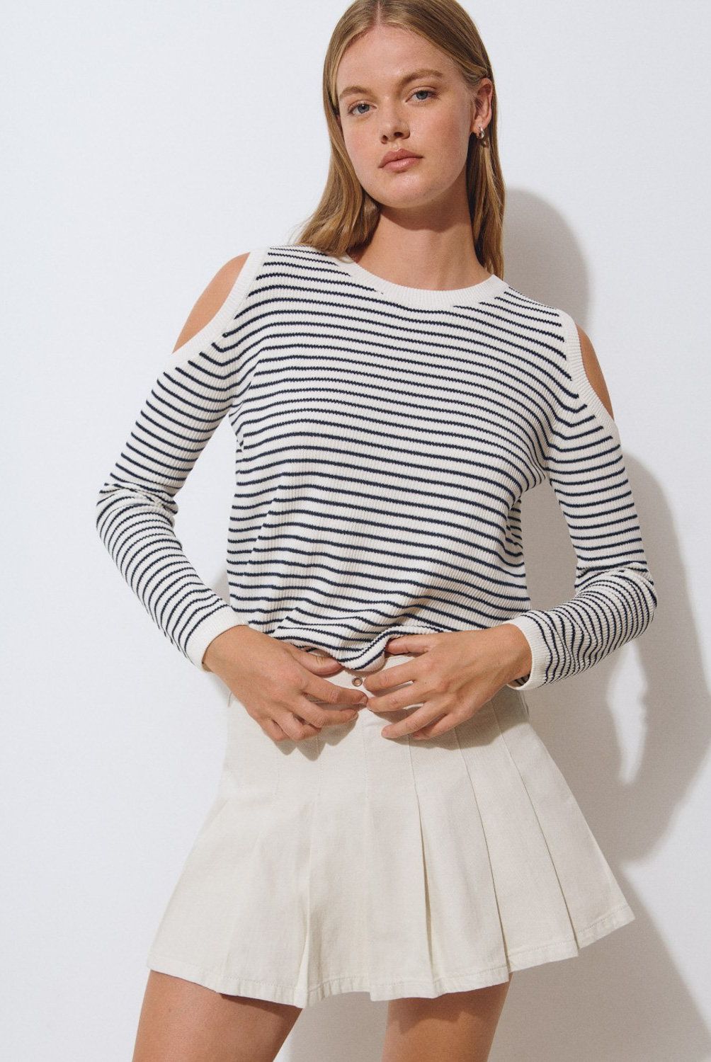 BROWNIE - Sweater Hombros Chenill Raya Mujer Brownie