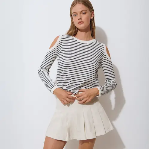 BROWNIE - Sweater Hombros Chenill Raya Mujer