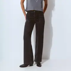 BROWNIE - Jeans Culotte Bolsillo Frontal Mujer