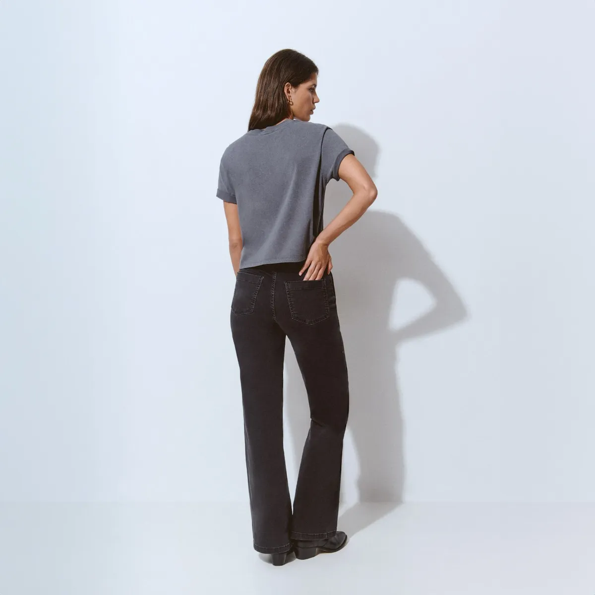 BROWNIE - Jeans Culotte Bolsillo Frontal Mujer Brownie