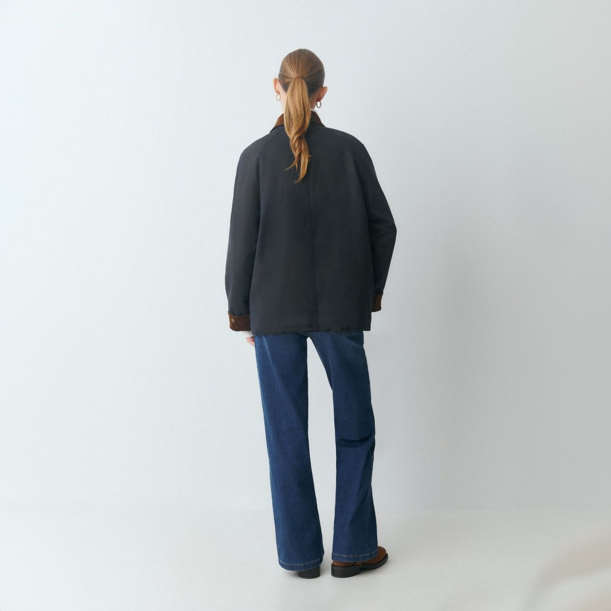 BROWNIE - Chaqueta Encerada Con Chaleco Borrego Mujer Brownie