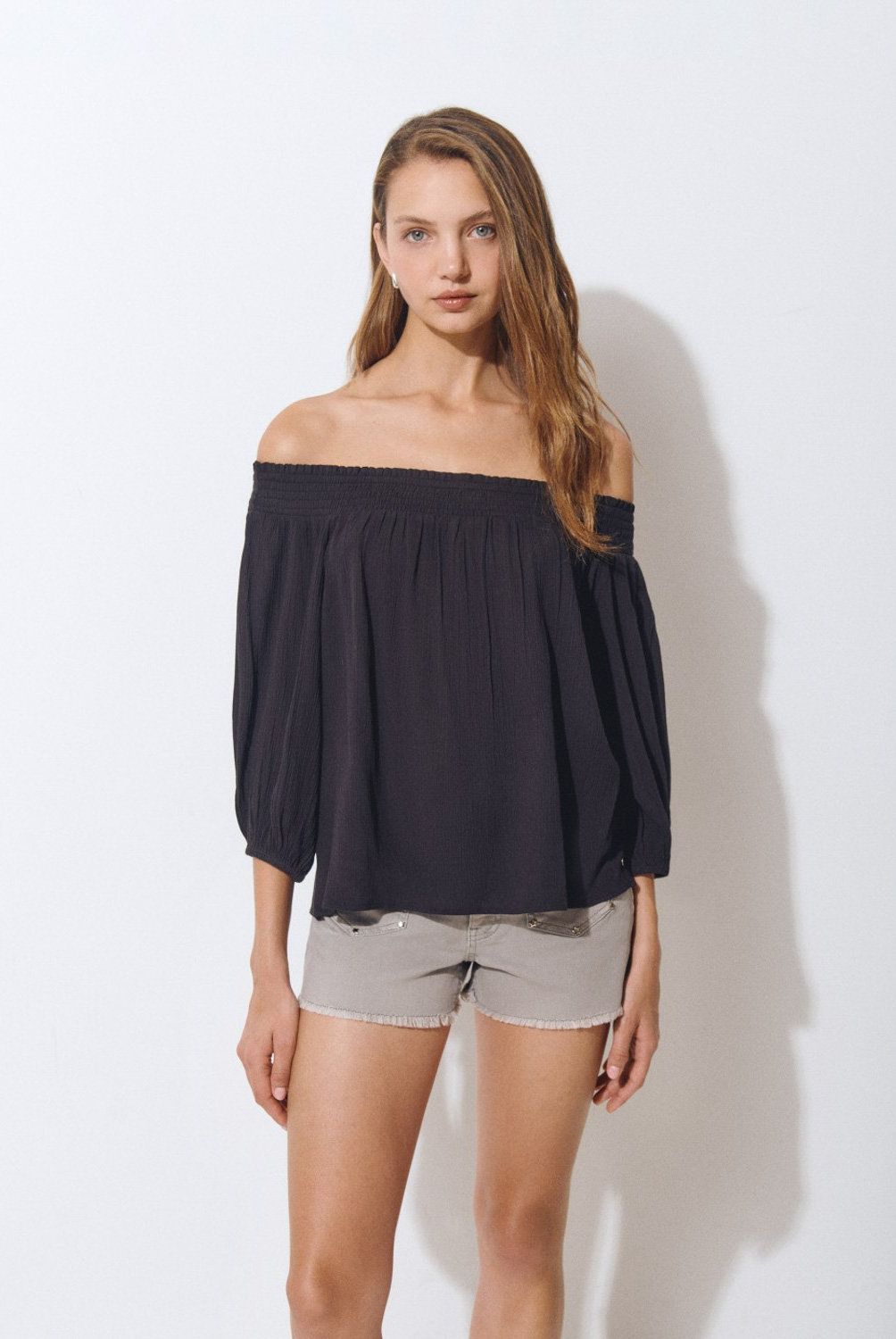 BROWNIE - Blusa Offshoulder Mujer Brownie