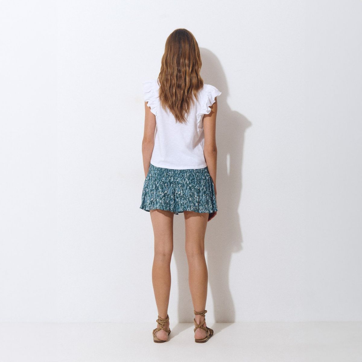 BROWNIE - Falda Mini Smock Estampada Mujer Brownie
