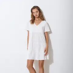 BROWNIE - Vestido Manga Corta Algodón Mujer